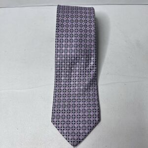 boss Hugo Boss Purple 100% Silk Tie Made In Italy